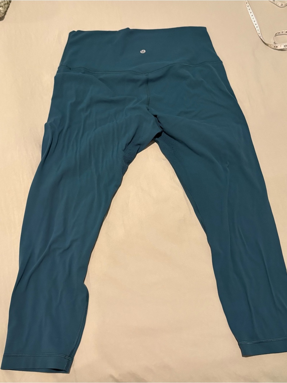 lululemon athletica Teal cropped leggings